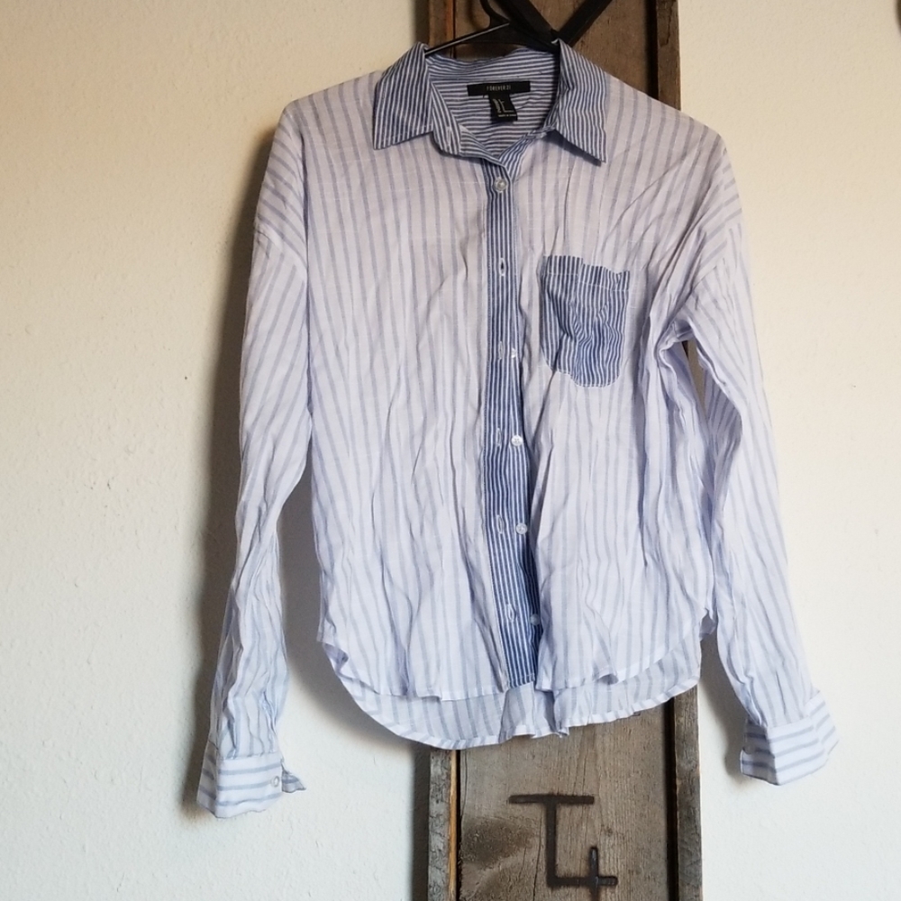 Light blue button up shirt